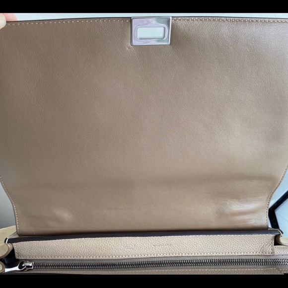 CELINE Taupe Medium Trapeze Bag - Picture 9 of 12
